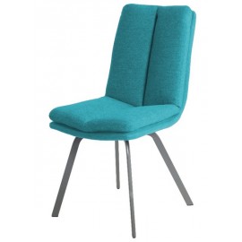 Chaise Vallauris tissu couleur turquoise