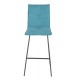 Tabouret îlot central tissu turquoise - Mina 1763