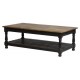 Table basse manguier bi-ton noir - Laura