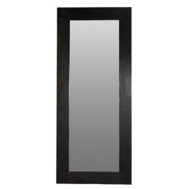 Miroir rectangulaire manguier finition noire - Laura