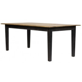 Table rectangulaire 1m80 manguier finition noire - Laura