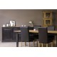 Table rectangulaire 1m80 manguier finition noire - Laura