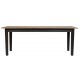 Table rectangulaire 2M00 manguier finition noire - Laura