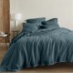 Housse couette bleu minéral 260 x 240 - Organic Nydel