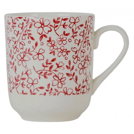 Tasse haute P'tites fleurs bordeaux - Comptoir de famille