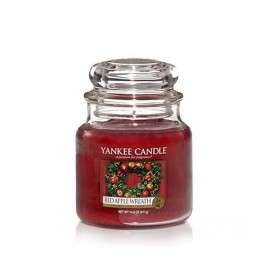 MOYENNE JARRE RED APPLE WREATH (Couronne de pommes) YANKEE CANDLE
