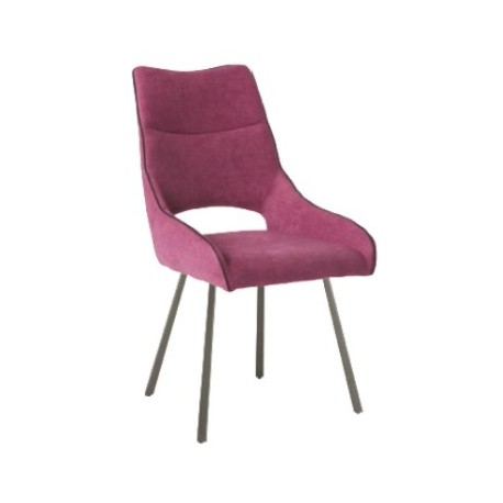 Chaise Océane tissu fuchsia