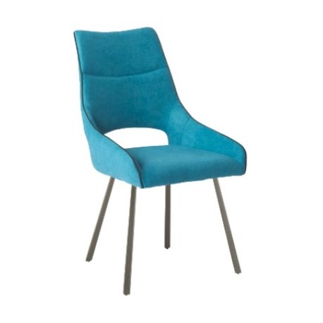 Chaise Océane tissu turquoise