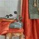 Drap de bain 70x140cm couleur terracotta Coton Bio - Nydel