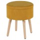 Pouf rond coffre couleur moutarde - MANO Casita