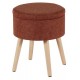 Pouf rond coffre teinte rouille - MANO Casita