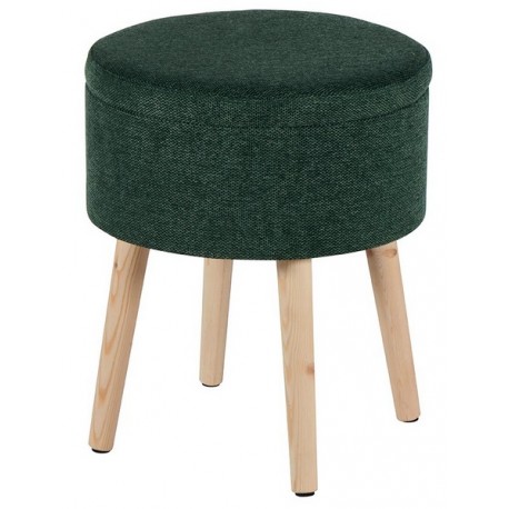 Pouf rond coffre de couleur verte - MANO Casita