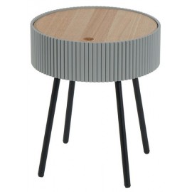 Petite table ronde coffre grise – Wally Casita