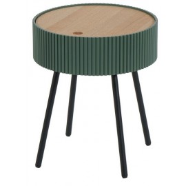 Petite table ronde coffre de couleur verte – Wally Casita