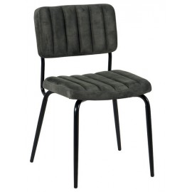 Chaise tissu anthracite - Lia Casita