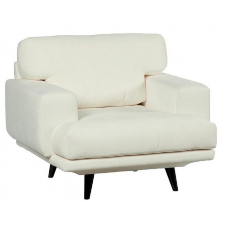 Fauteuil tissu blanc - Nogales Sofacasa