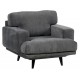 Fauteuil tissu Aulla gris - Nogales Sofacasa