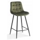 Chaise de comptoir Juta velours vert