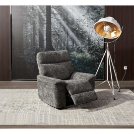 Fauteuil relax Ramki tissu gris anthracite