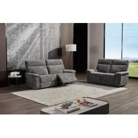 3 places relax électrique et 2 places fixe Ramki gris foncé