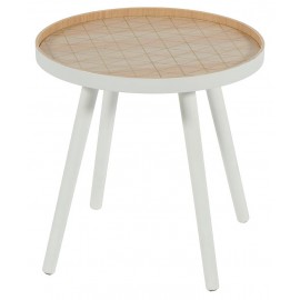 Table basse d'appoint pieds blanc - Mona Casita