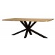 Table rectangulaire 180 acacia pieds métal - Mallorca