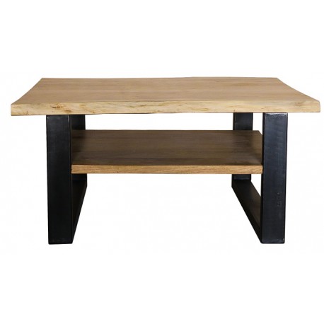 Table basse carrée double plateaux acacia - Mallorca