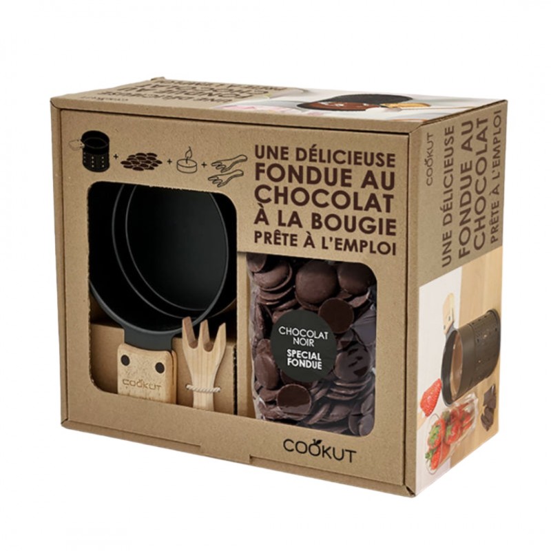 Urbn Chef Kit de fondue au chocolat avec bol en céramique bougie  chauffe-plat et 2 fourchettes : : Cuisine et Maison