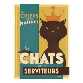 Plaques métal "Les chats" 15 x 20 cm - Natives