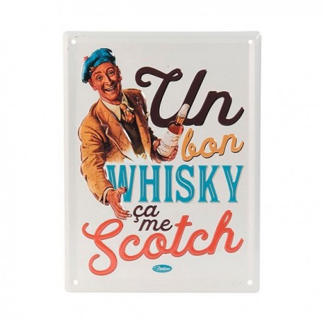 Plaques métal "Whisky" 15 x 20 cm - Natives