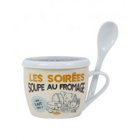 Bol à soupe "Soupe au fromage" porcelaine - Natives