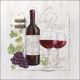 20 Serviette papier "Vin rouge" - Ambiente
