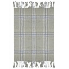 Plaid Féroé taupe écru gris laine mélangée - La maison de Lilo