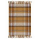Plaid Féroé ocre rouille écru laine mélangée - La maison de Lilo