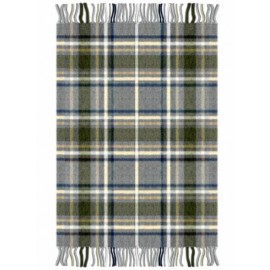 Plaid Féroé gris vert bleu laine mélangée - La maison de Lilo