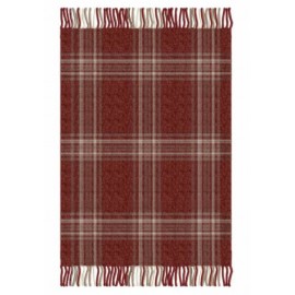 Plaid Féroé rouge laine mélangée - La maison de Lilo