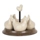 Set de 4 coquetiers poules - Clayre & Eef