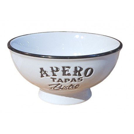 Bols "Apéro Tapas bistrot" grès blanc - Antic Line