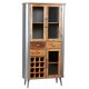 Armoire de rangement palissandre et acier Oxford