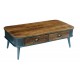 Table basse structure acier et palissandre Oxford