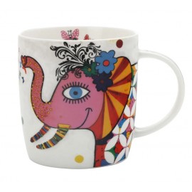Mug porcelaine humoristique décor éléphant - Smile Style