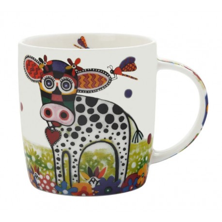 Mug porcelaine humoristique décor vache - Smile Style