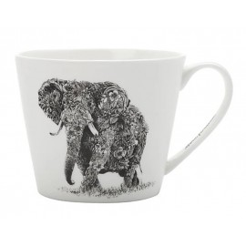 Tasse déjeuner décor éléphant - Ferlazzo