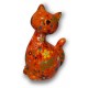 Tirelire chat Caramel décor feuillage H.22 cm - Pomme Pidou