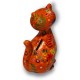 Tirelire chat Caramel décor feuillage H.22 cm - Pomme Pidou