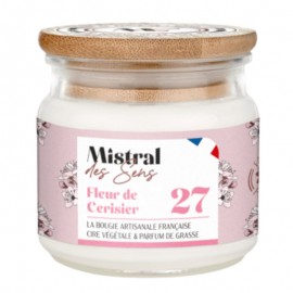 Bougie artisanale Fleur de cerisier - 27 Mistral des Sens