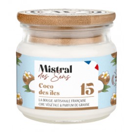 Bougie artisanale Coco des îles 300gr - Mistral des sens