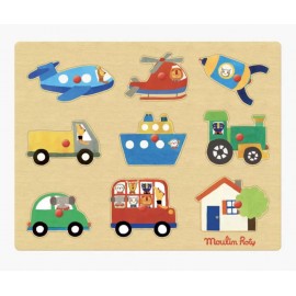 Puzzle des transports - Les Popipop Moulin Roty