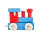 Locomotive train de lettres en bois - Rouge et bleu