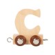 Lettre C collection Train de lettres en bois naturel